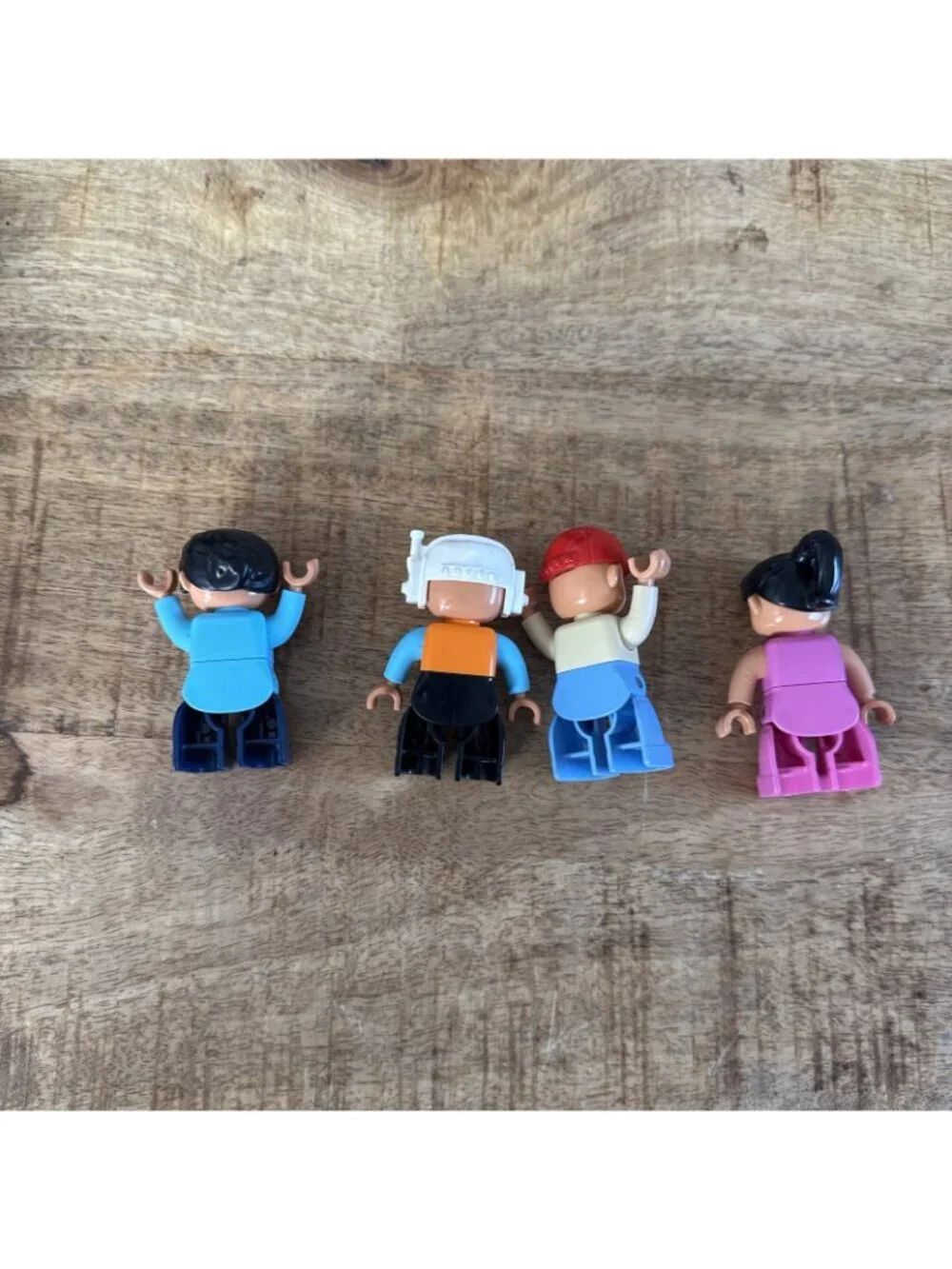 LEGO DUPLO Lot of 4 People Minifigures Construction Worker Pilot Painter Figures